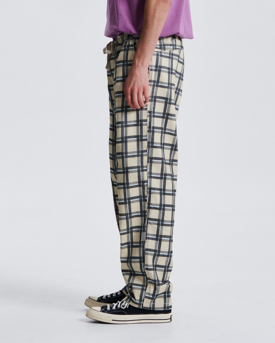 Fever Check Pant - Ecru