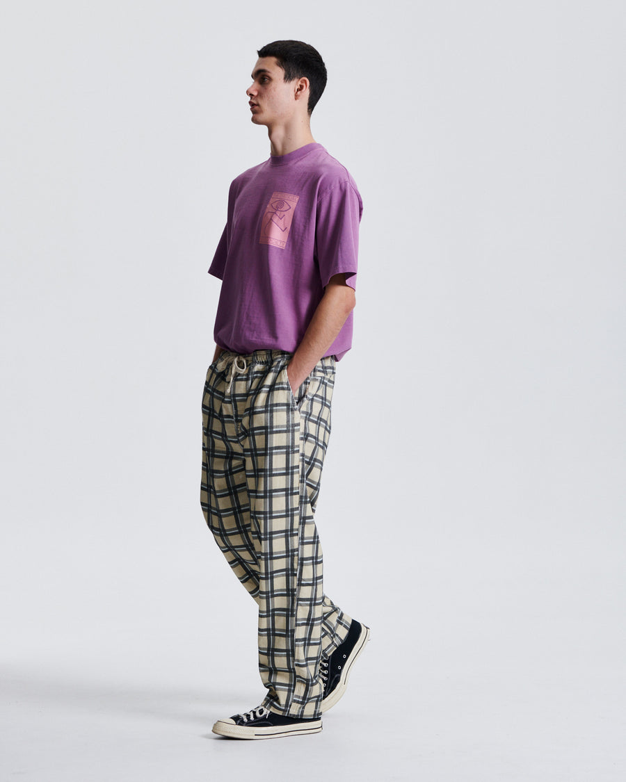 Fever Check Pant - Ecru