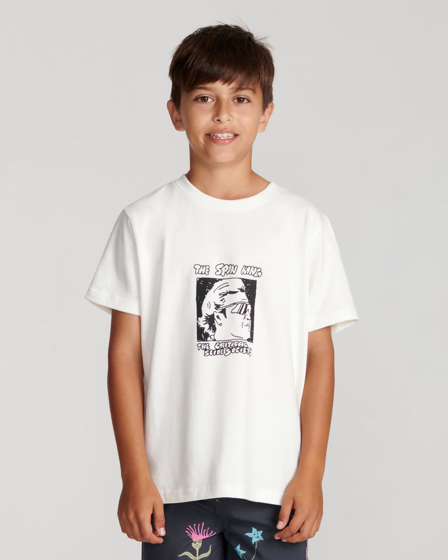 Spinner Kids Tee  - Vintage White