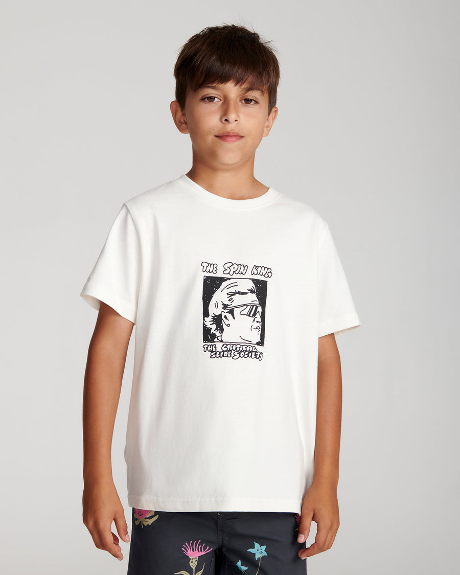 Spinner Kids Tee  - Vintage White