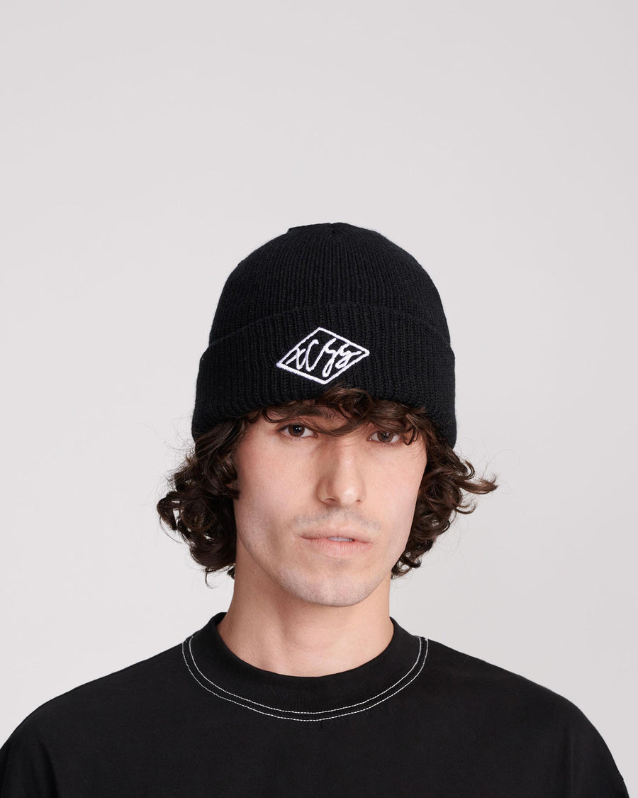 SCRIBBLE BEANIE - BLACK