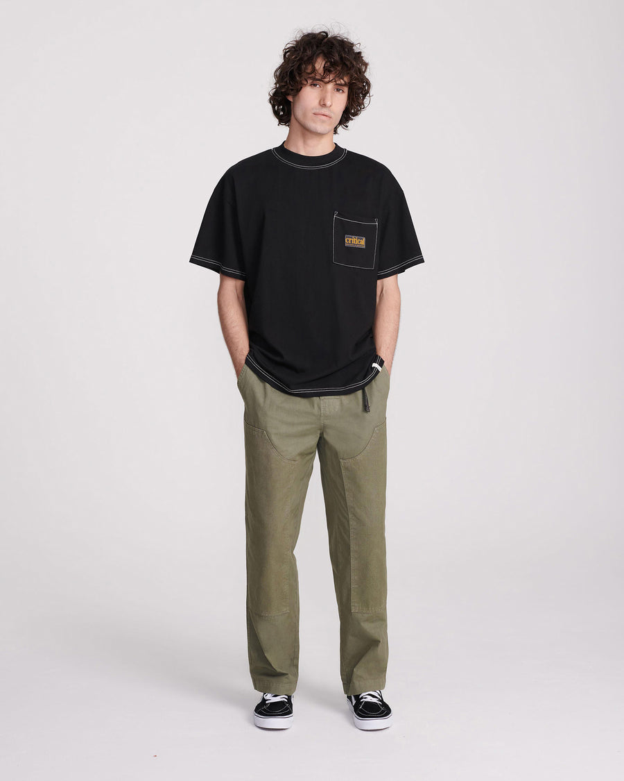 SHAKER POCKET TEE - BLACK