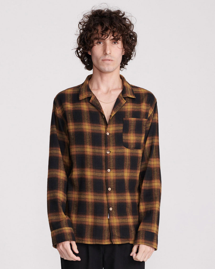 SHIN LONG SLEEVE OVER SHIRT - CAMEL