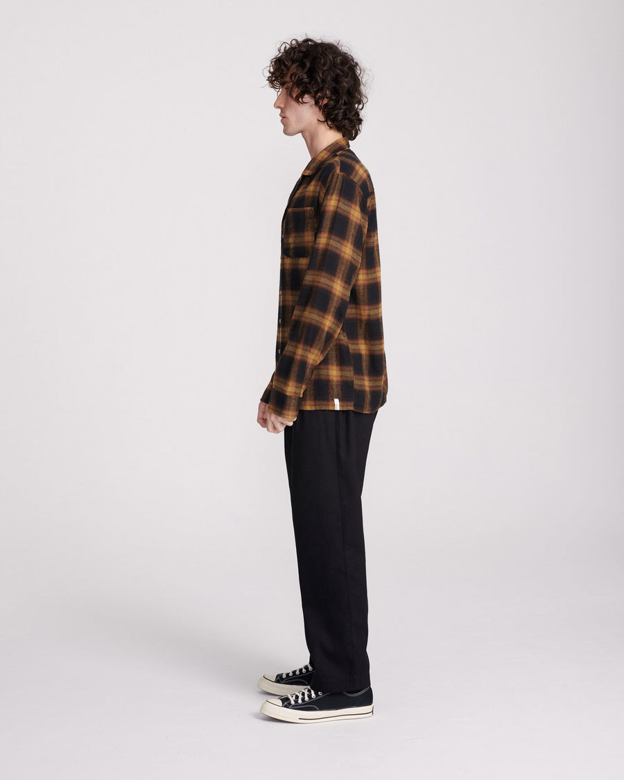 SHIN LONG SLEEVE OVER SHIRT - CAMEL