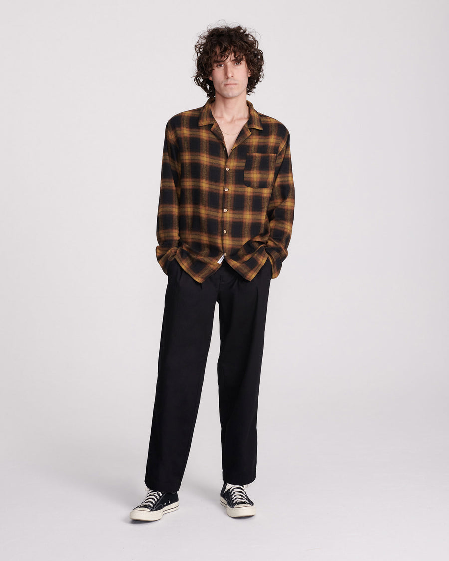 SHIN LONG SLEEVE OVER SHIRT - CAMEL