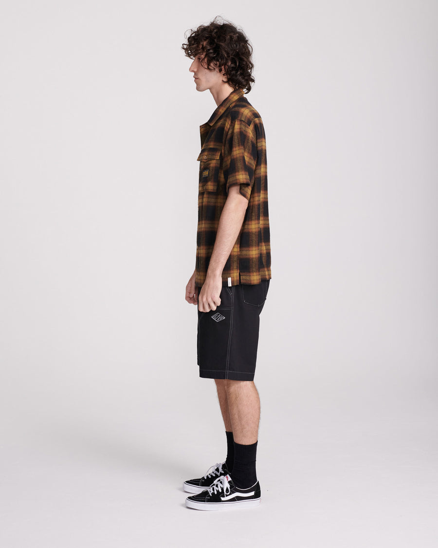 SHIN SHORT SLEEVE SHIRT - CAMEL