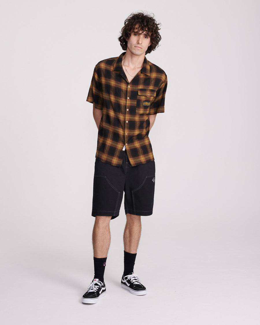 SHIN SHORT SLEEVE SHIRT - CAMEL