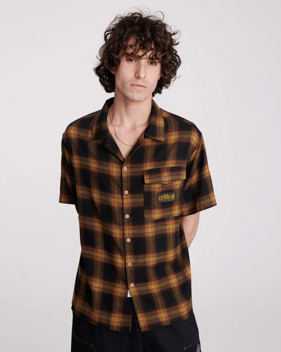 SHIN SHORT SLEEVE SHIRT - CAMEL