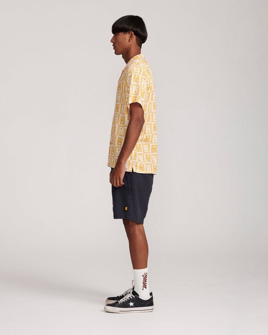 Calen Tile Resort Shirt - Gold