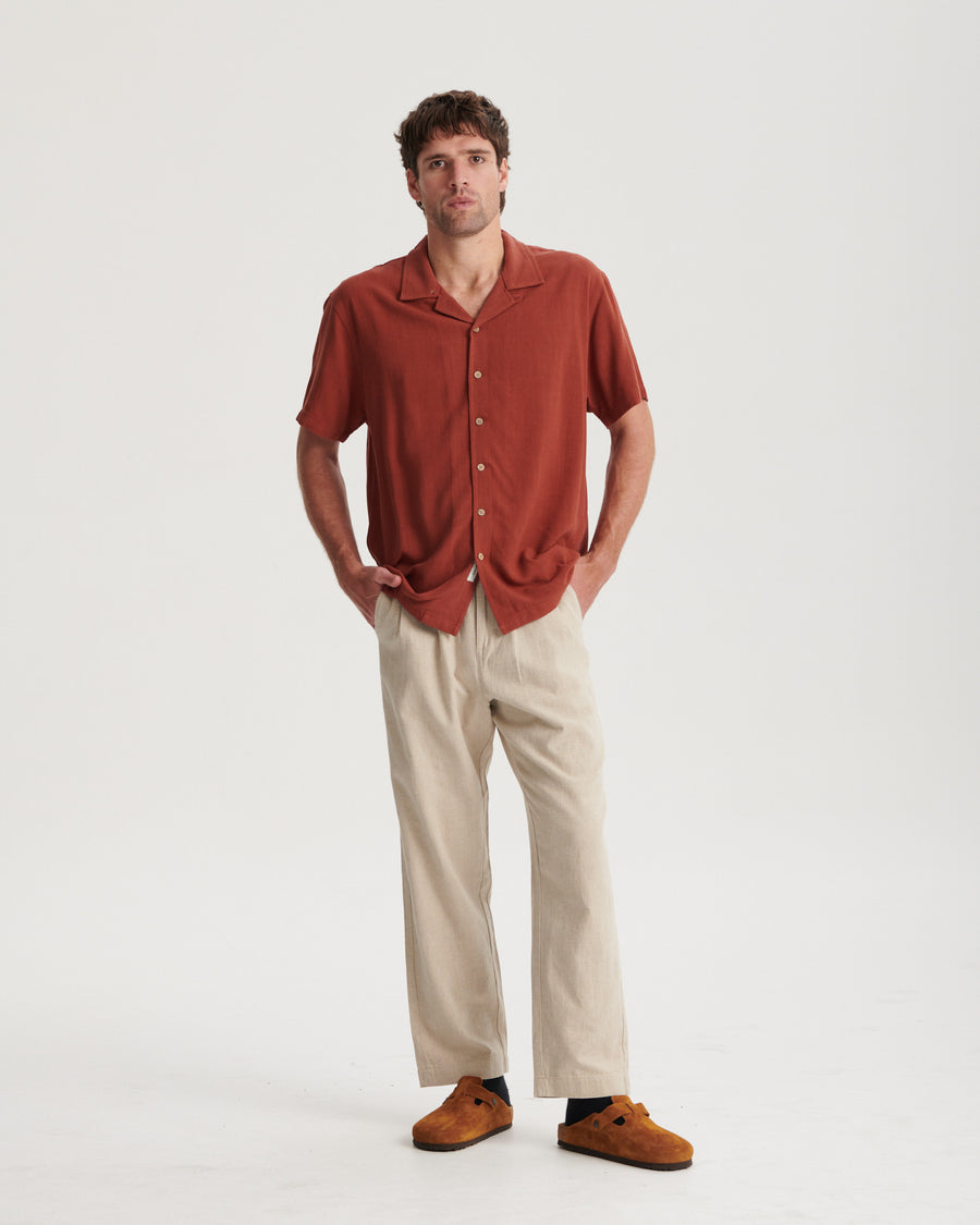 Ernie SS Resort Shirt - Terracotta