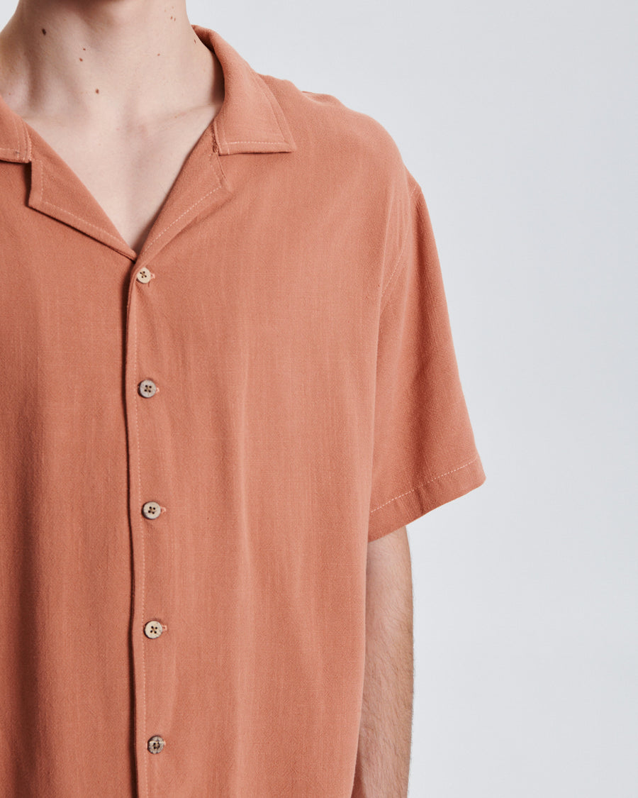 Ernie Resort Shirt - Dark Peach