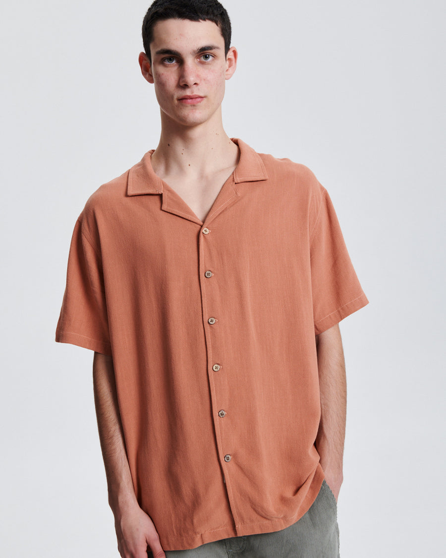 Ernie Resort Shirt - Dark Peach