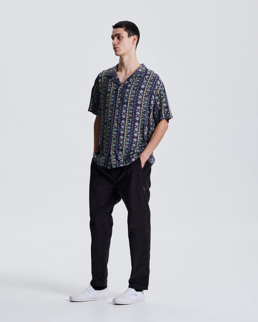 Dunstin SS Resort Shirt - Black