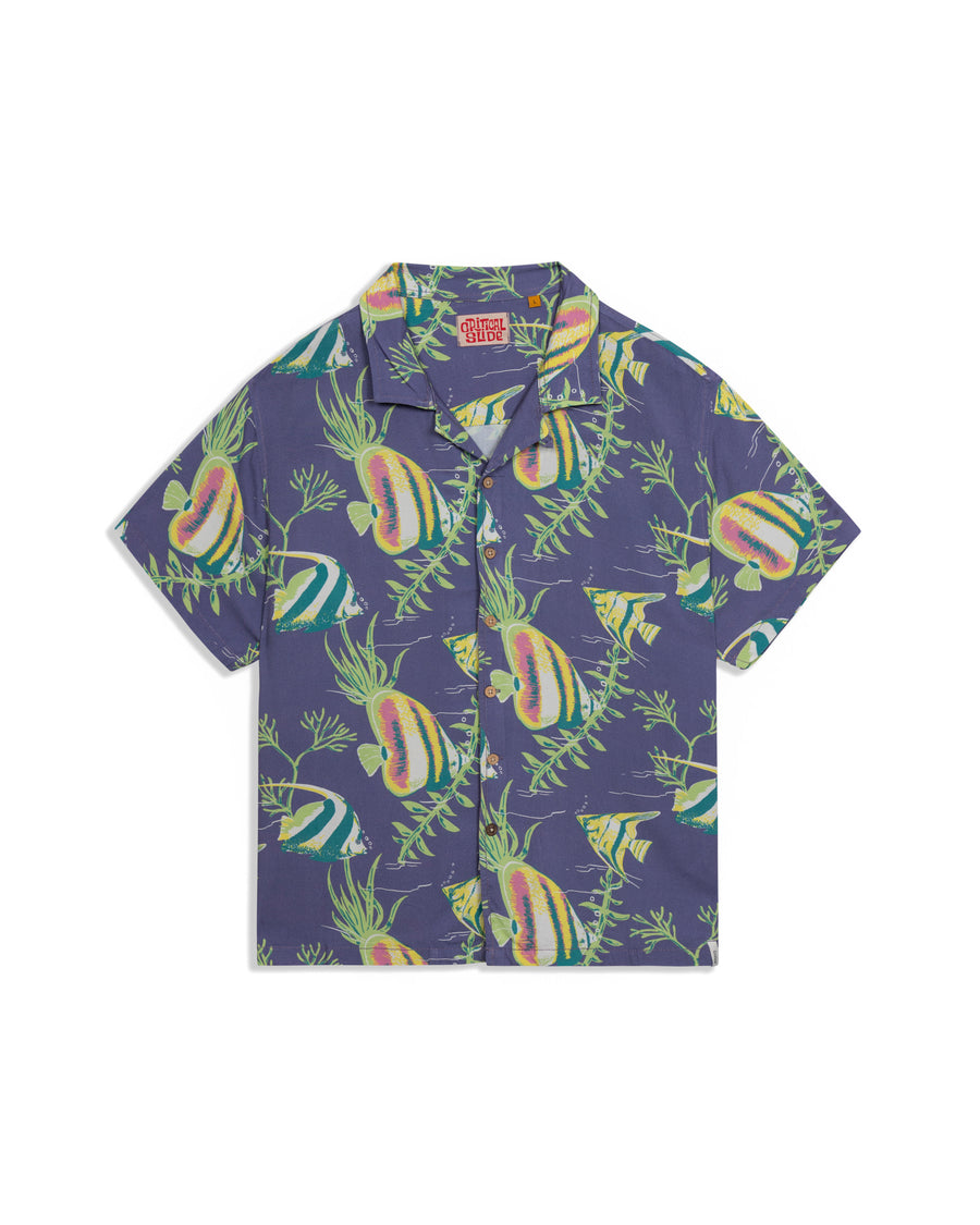 Gilligan Rayon Resort Shirt - Blue