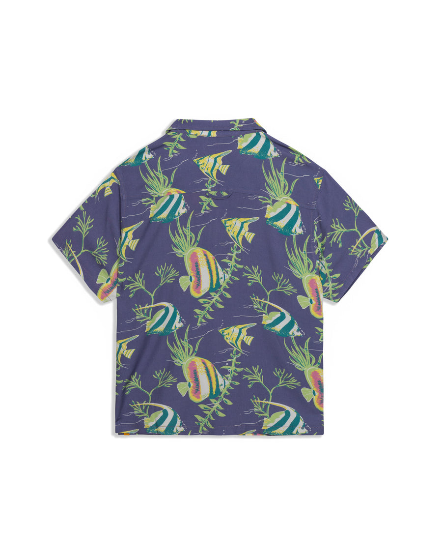 Gilligan Rayon Resort Shirt - Blue