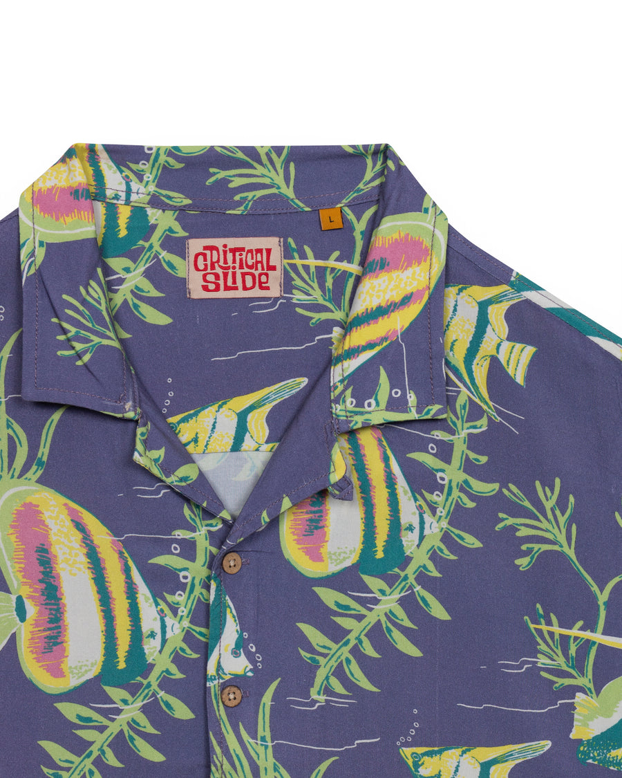 Gilligan Rayon Resort Shirt - Blue