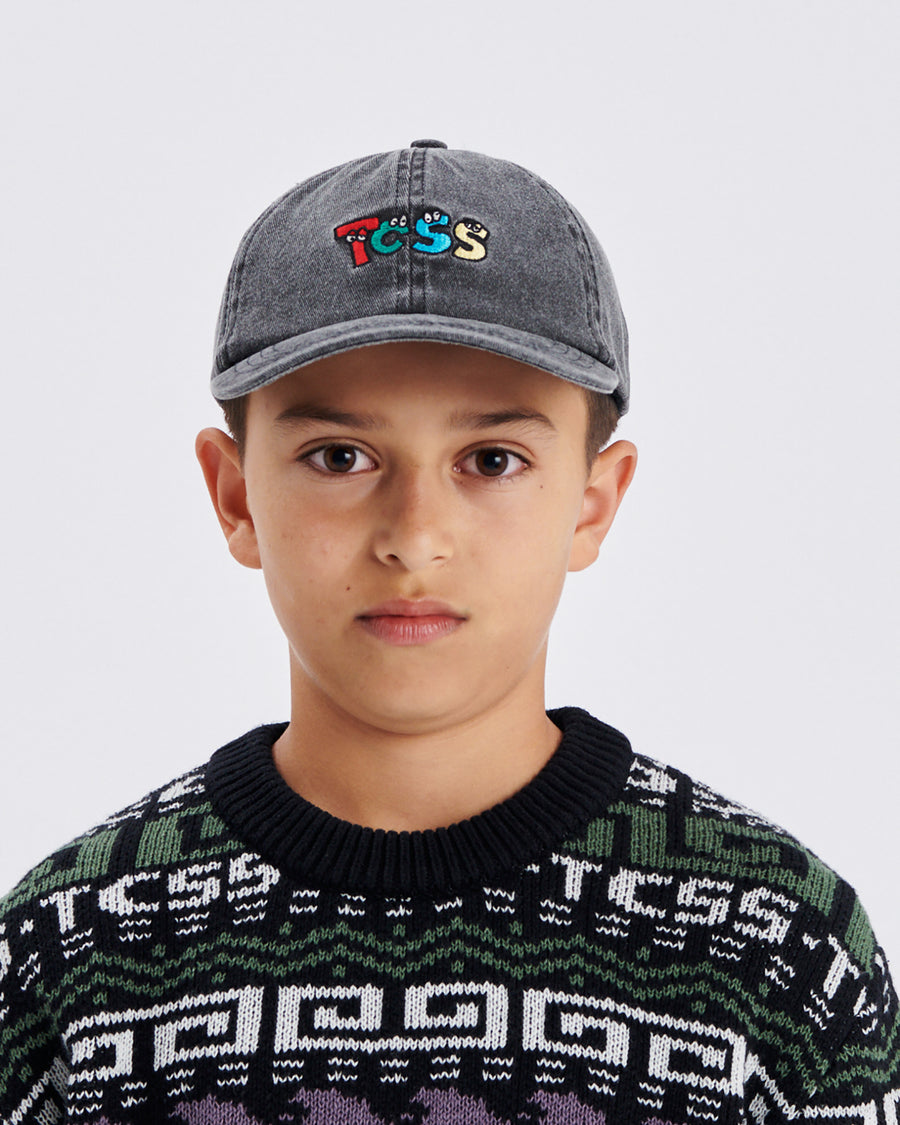 Eyes Kids Cap - Vintage Black