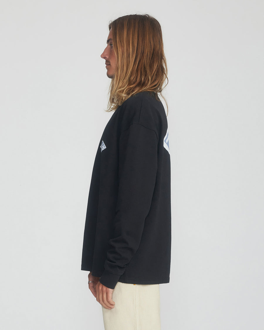 Scribble Ls Tee  - Vintage Black