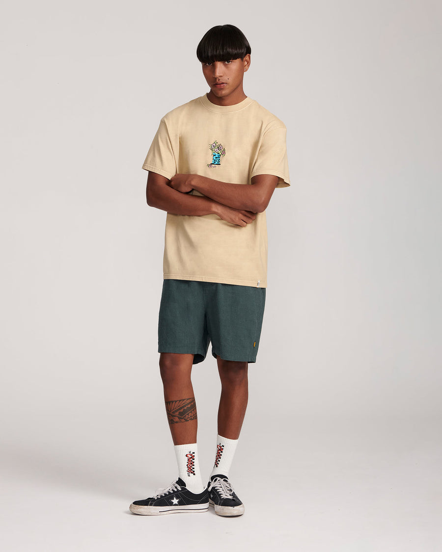 Bunched Tee - Pale Khaki