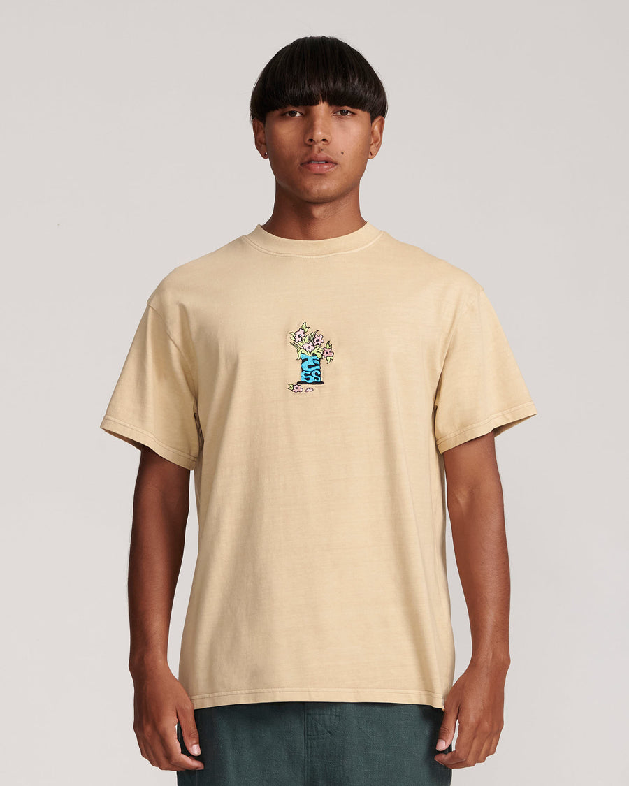 Bunched Tee - Pale Khaki