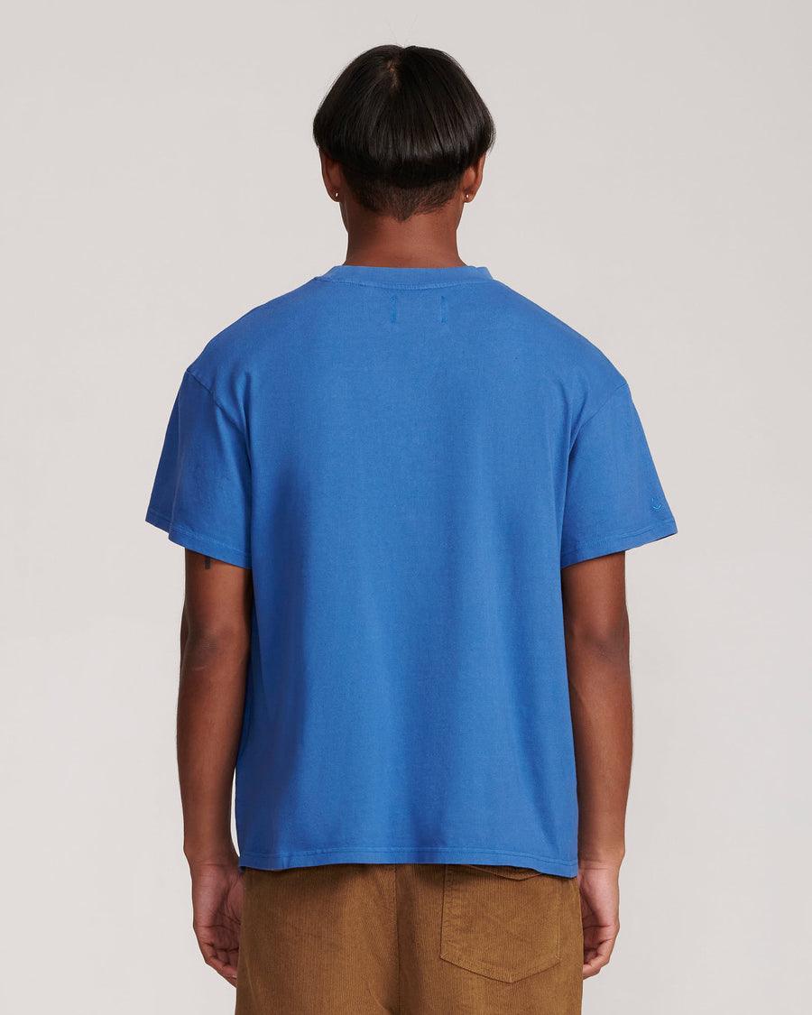 Calen Placement Tee - Cobalt