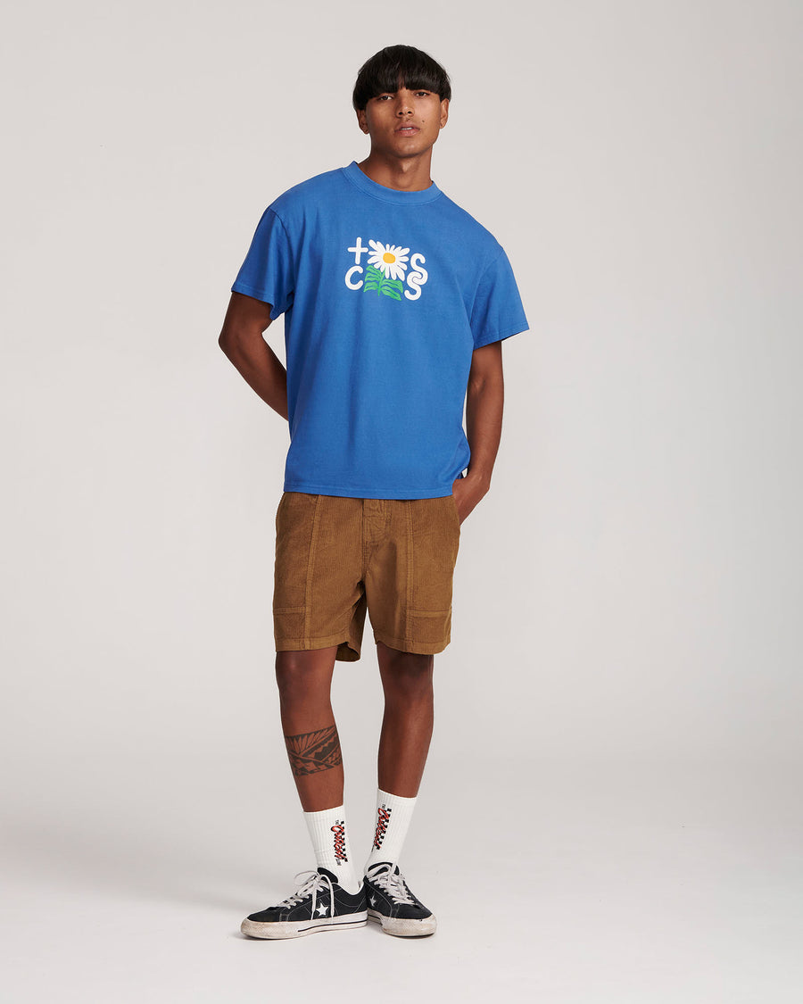 Calen Placement Tee - Cobalt