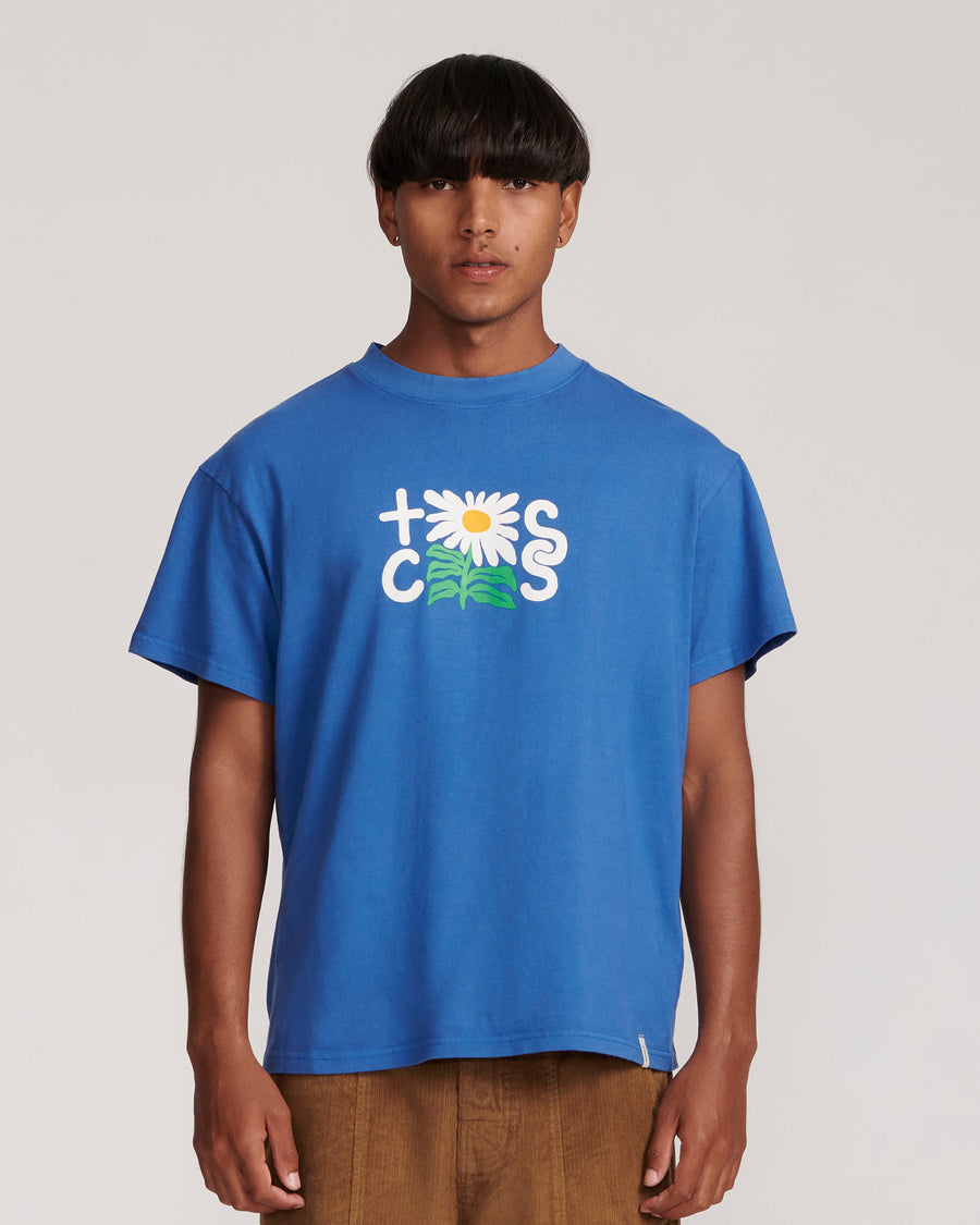 Calen Placement Tee - Cobalt