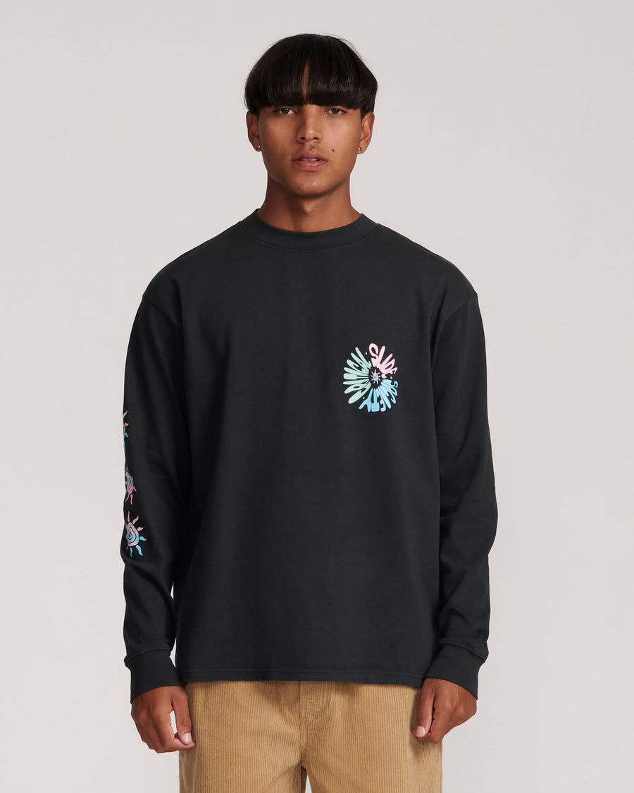 Time Warp Longsleeve Tee - Vintage Black