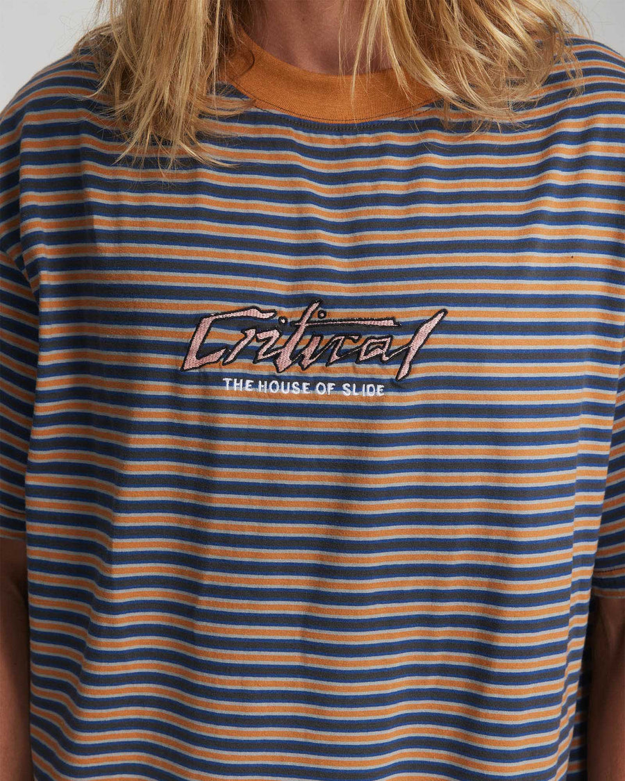 Dune Stripe Tee - Brown