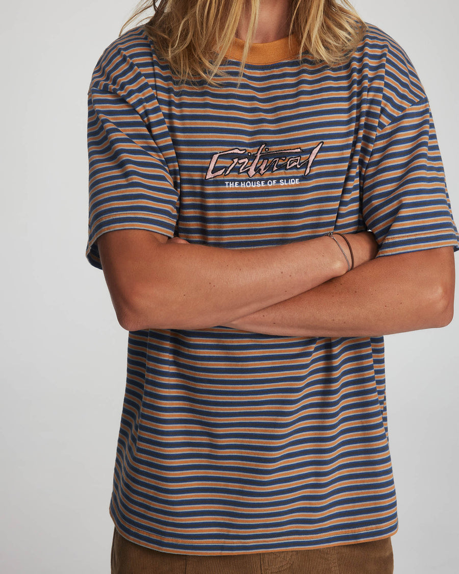 Dune Stripe Tee - Brown