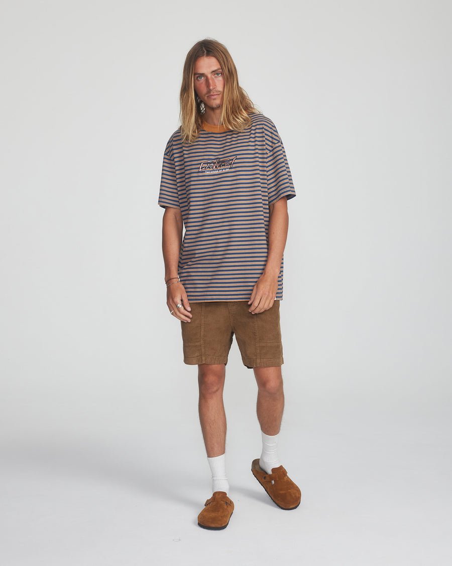 Dune Stripe Tee - Brown