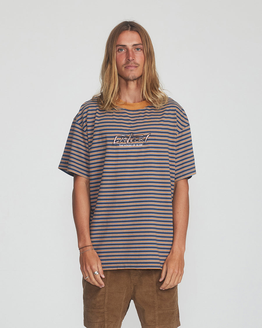 Dune Stripe Tee - Brown