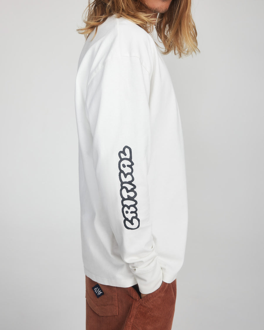 Spinner Long Sleeve Tee - Vintage White