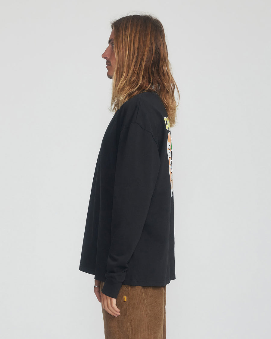 Multi Long Sleeve Tee  - Vintage Black