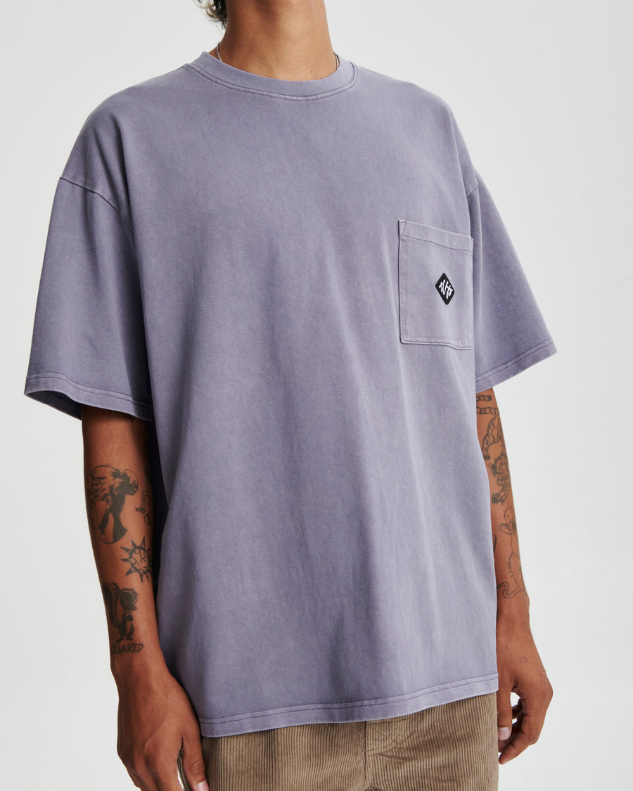 Scribble Pocket Jumbo Tee - Purple Mauve