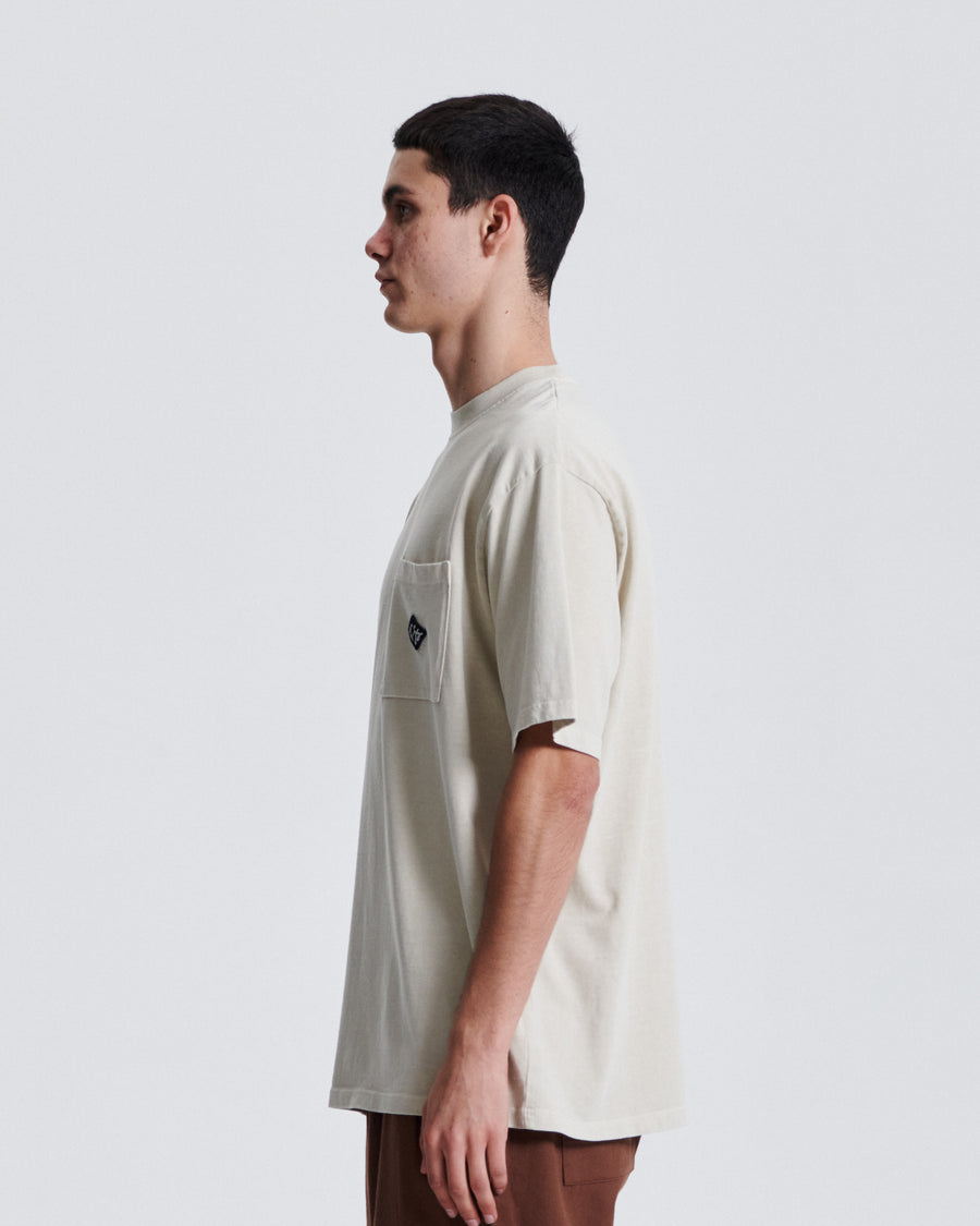 Scribble Pkt Tee - Bone