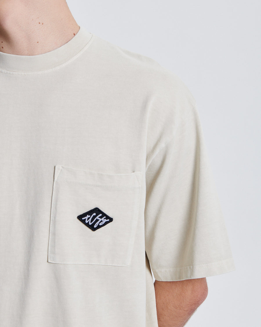 Scribble Pkt Tee - Bone
