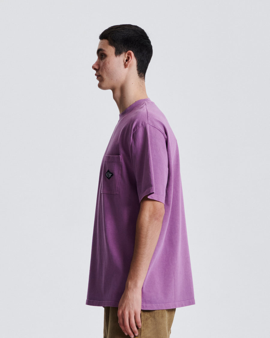 Scribble Pkt Tee - Merlot