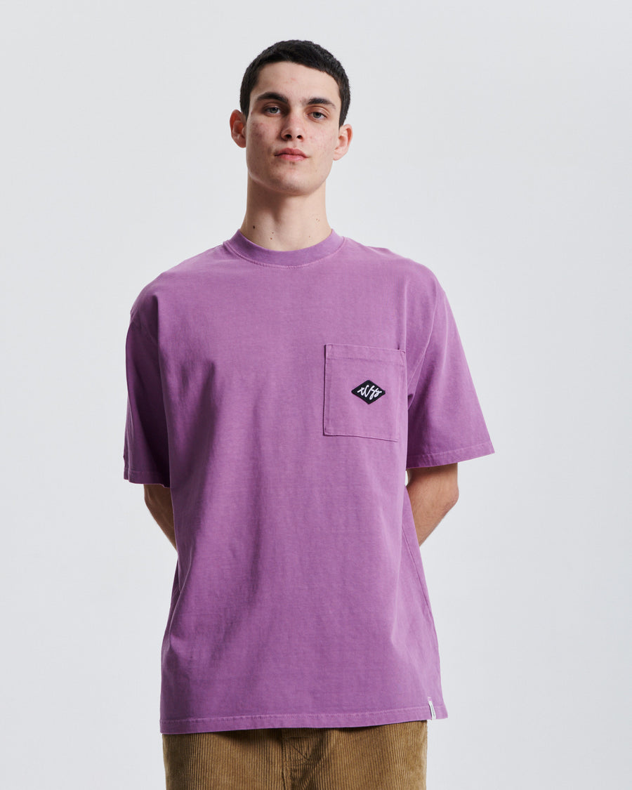 Scribble Pkt Tee - Merlot