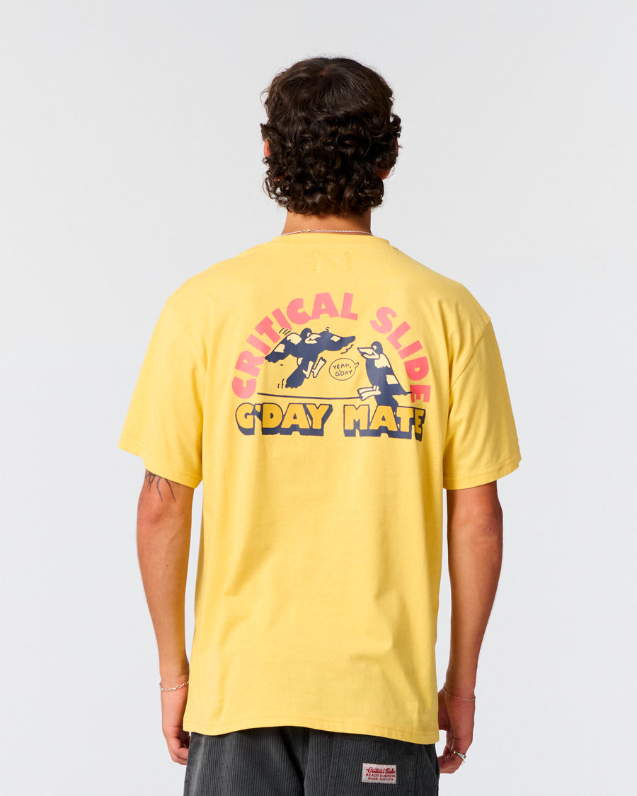 G'Day Mate Tee - Sunflower – The Critical Slide Society