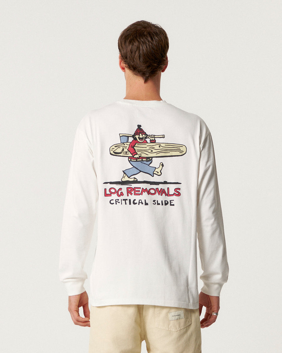 Log Removals Longsleeve Tee - Vintage White