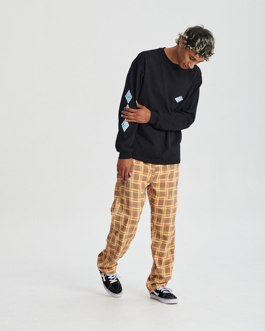 Scribble Ls Tee - Vintage Black