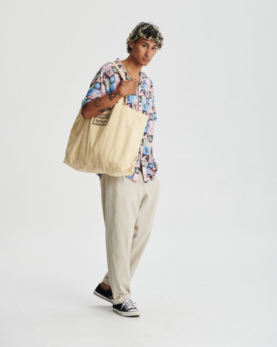 Offset Beach Bag - Ecru