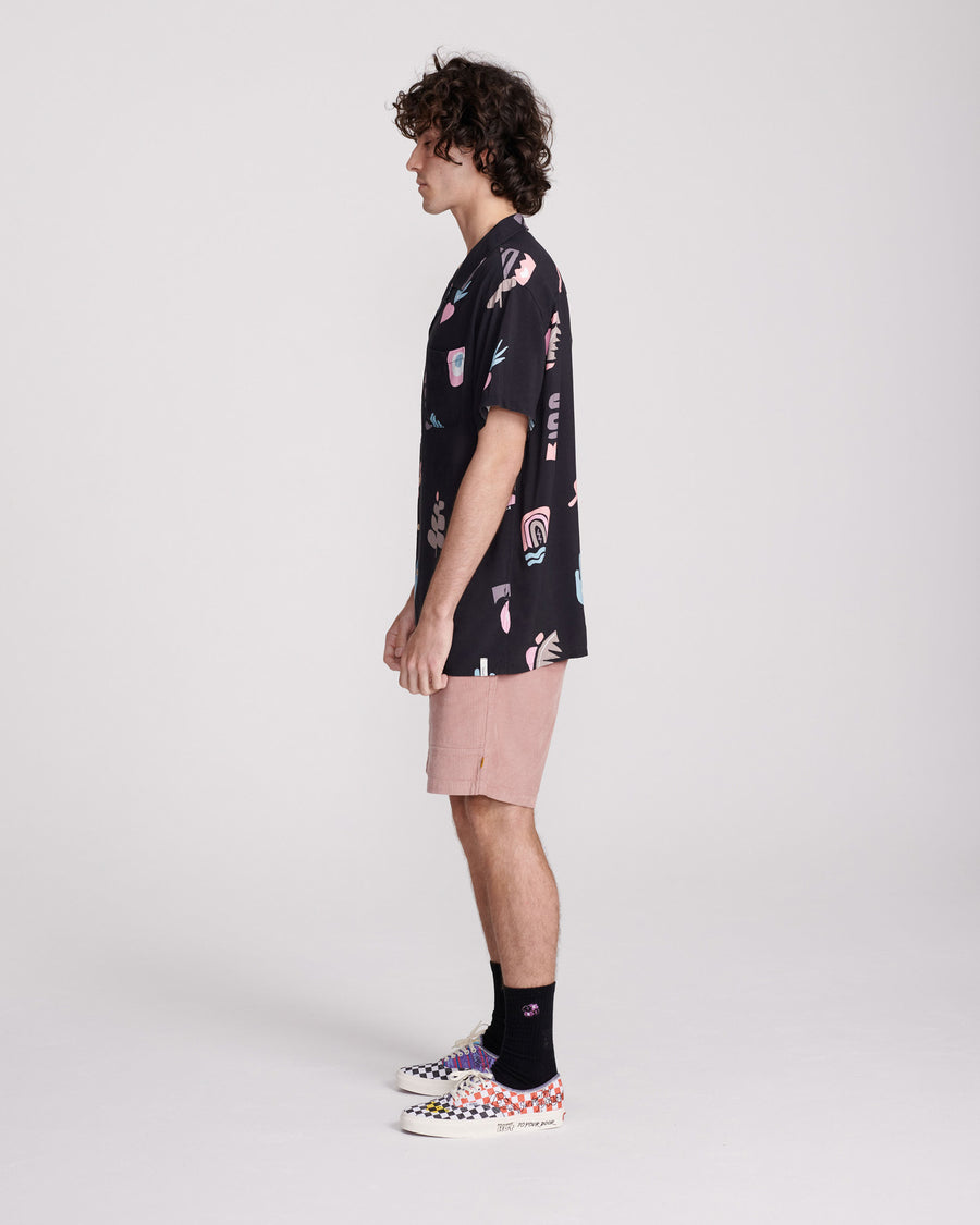 WONDER RAYON SS SHIRT - BLACK