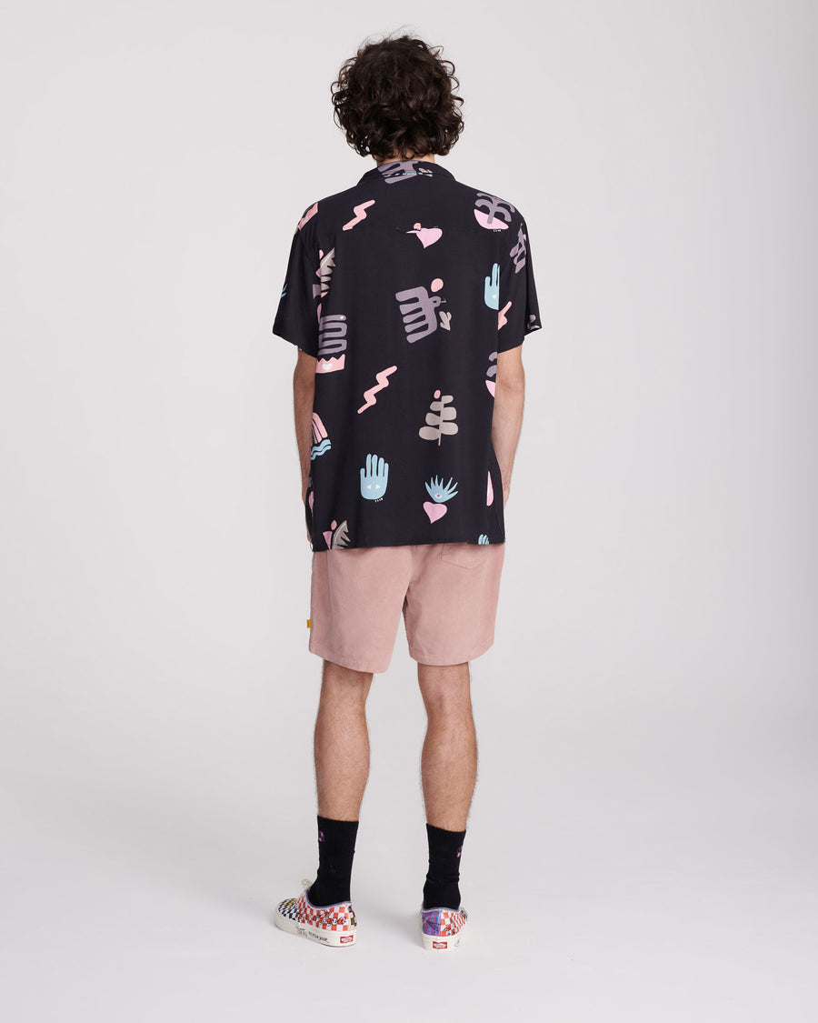 WONDER RAYON SS SHIRT - BLACK