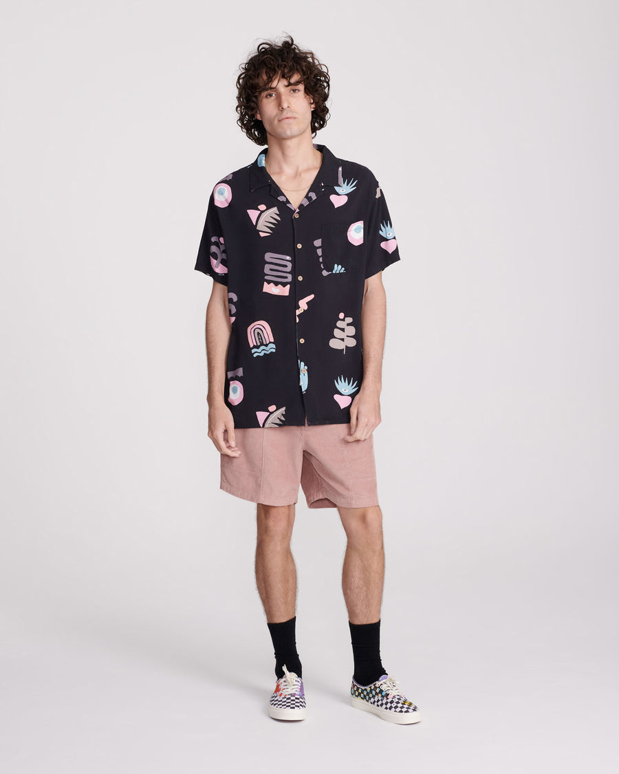 WONDER RAYON SS SHIRT - BLACK