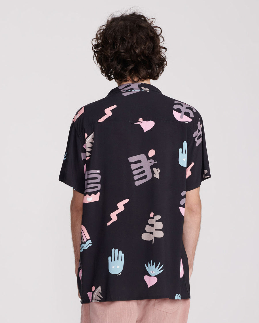 WONDER RAYON SS SHIRT - BLACK