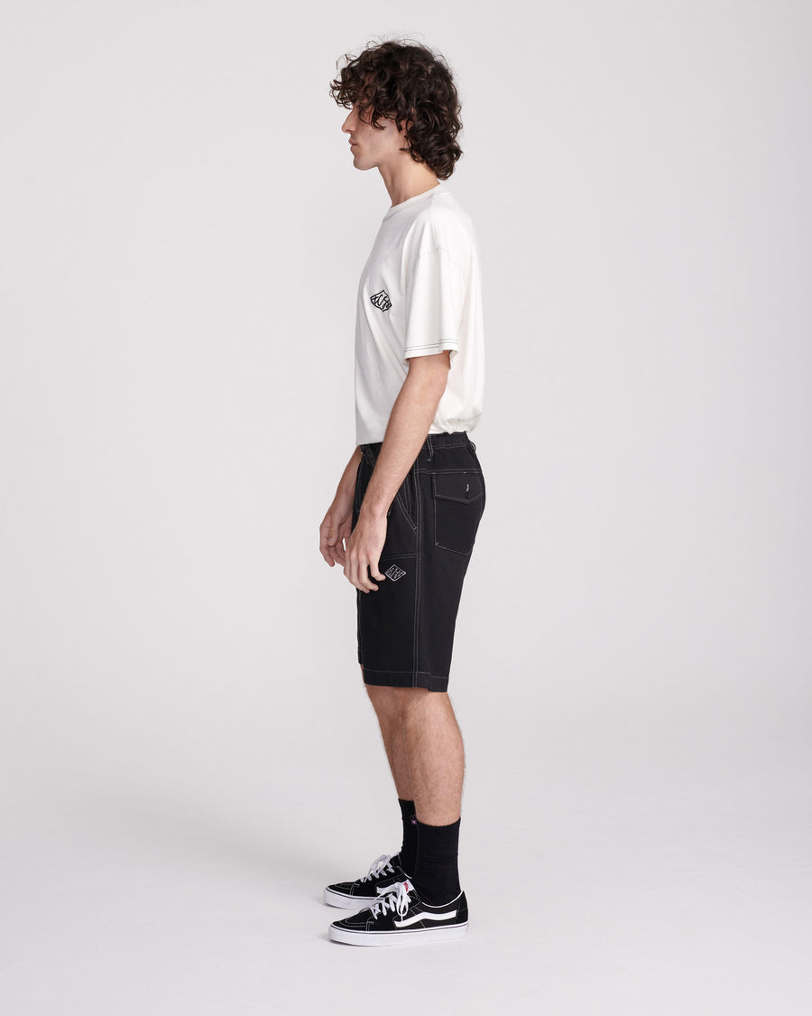 WORKER CONTRAST SHORT - BLACK