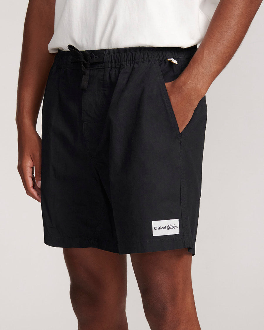 Pullback Twill Swim Short - Black