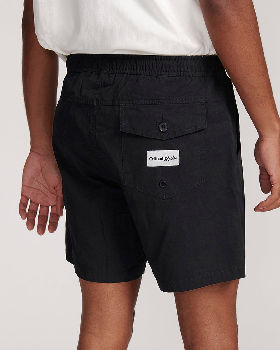 Pullback Twill Swim Short - Black